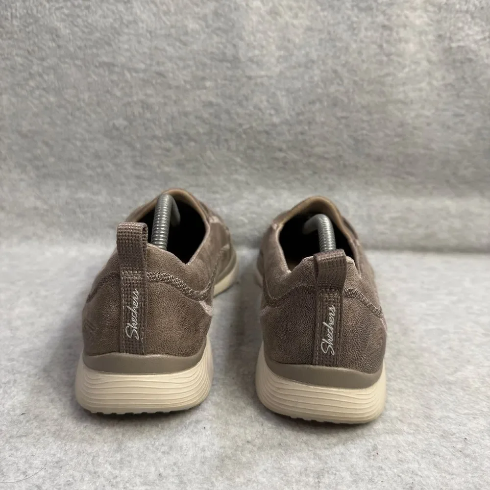 Skechers Shoes Womens Size 7.5 Microburst Dark Taupe Slip On Foam Sneakers 23489